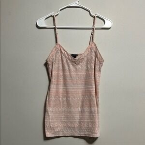 American Eagle Outfitters Pink Fitted Camisole shimmer Y2K Large Coquette boho